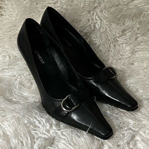 Nine West Black Leather Pumps